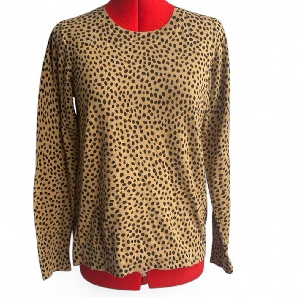 J. Crew Tan Cheetah Print Knit Light Sweater
